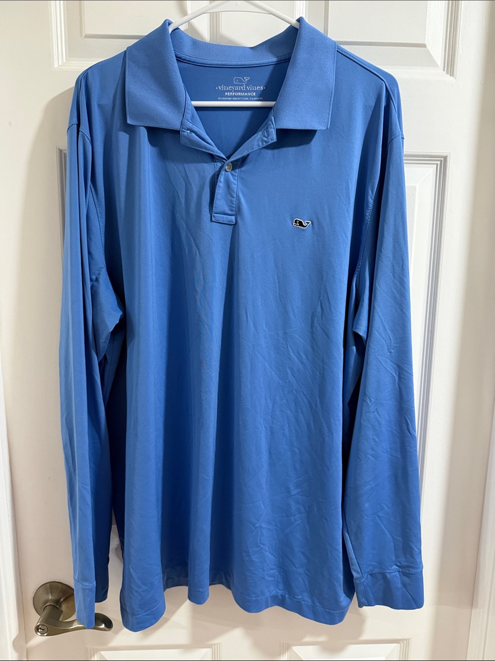 Vineyard Vines Long-Sleeve Performance Polo in Blue